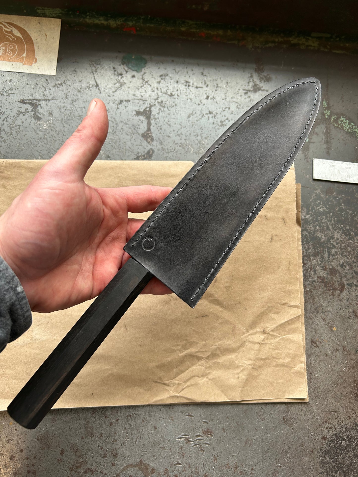 215 mm Damascus gyuto
