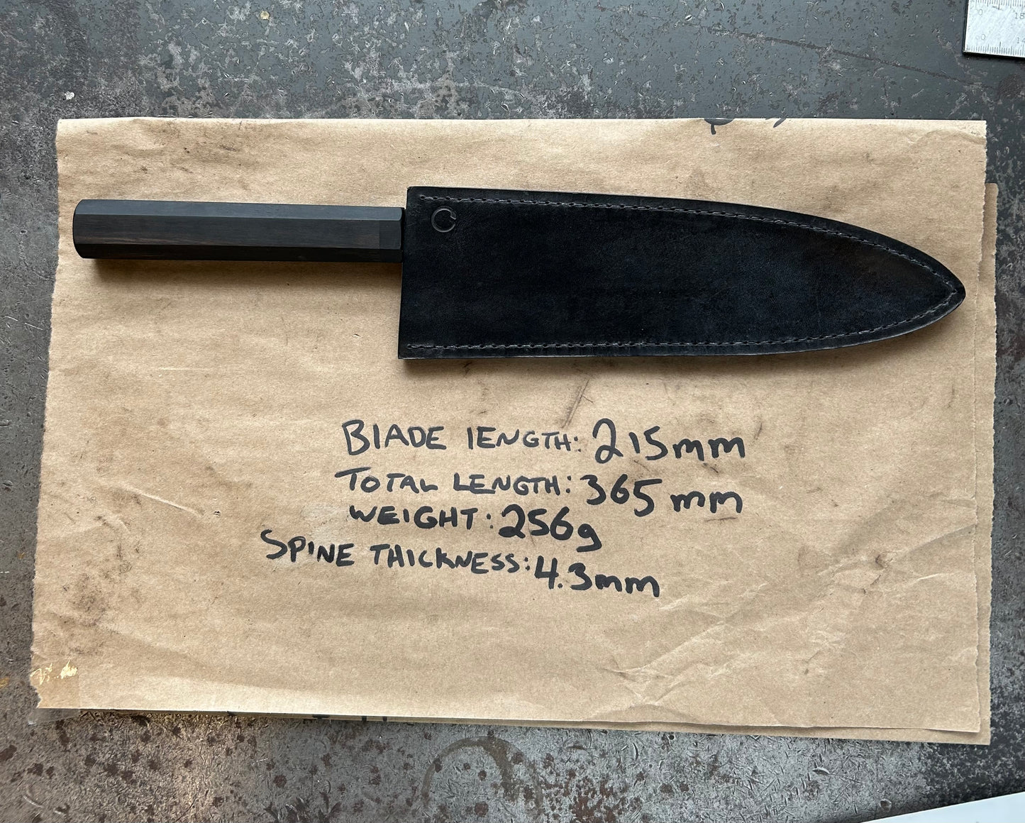 215 mm Damascus gyuto