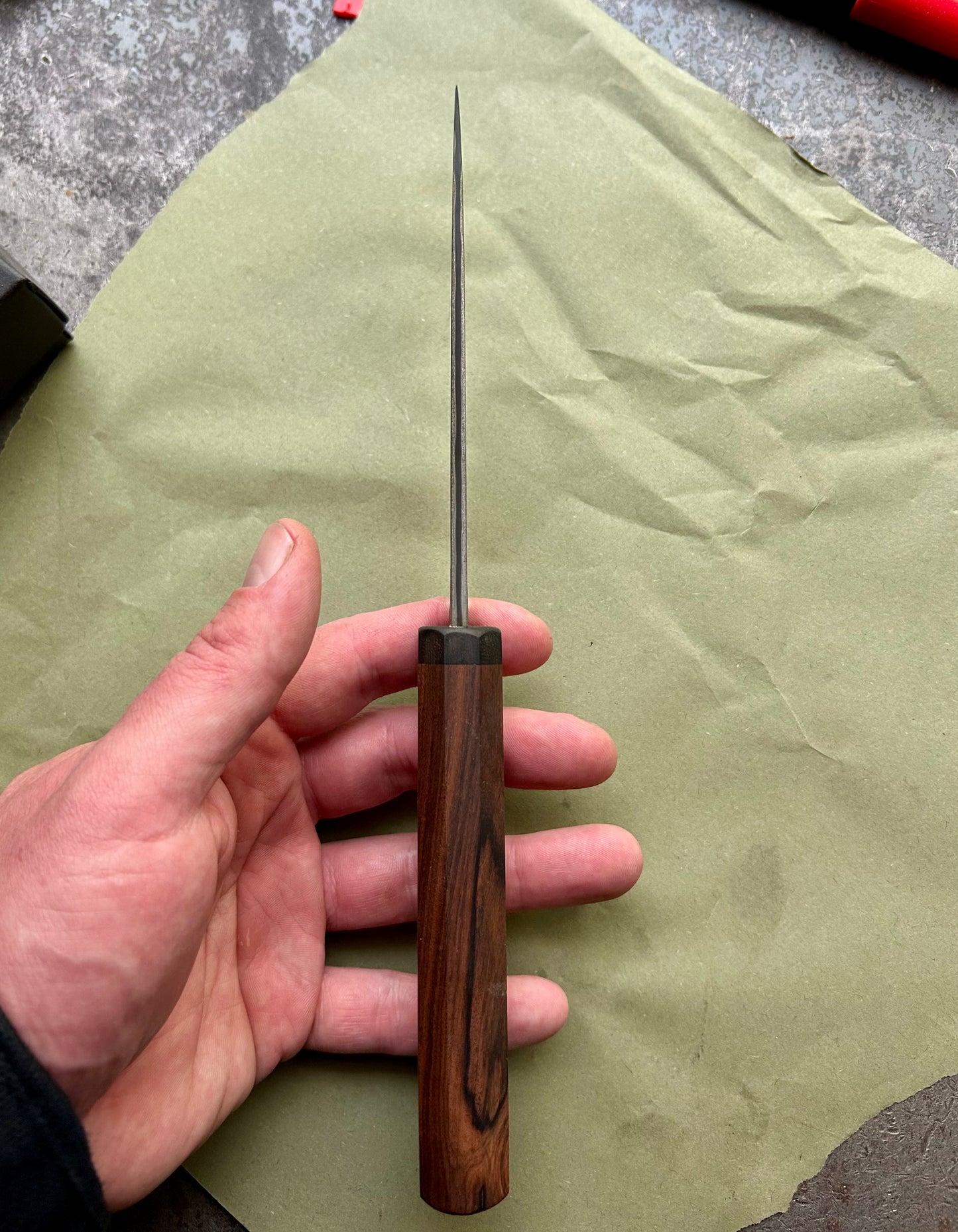 125 mm wrought iron clad small kitchen knife