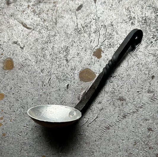 Forged tin coffee scoop